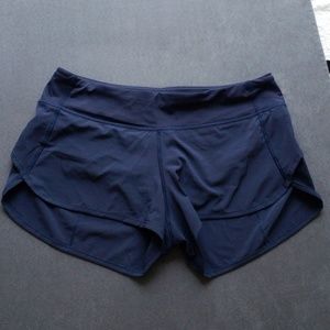 lululemon Navy shorts -Size 6 with 4 inch seam